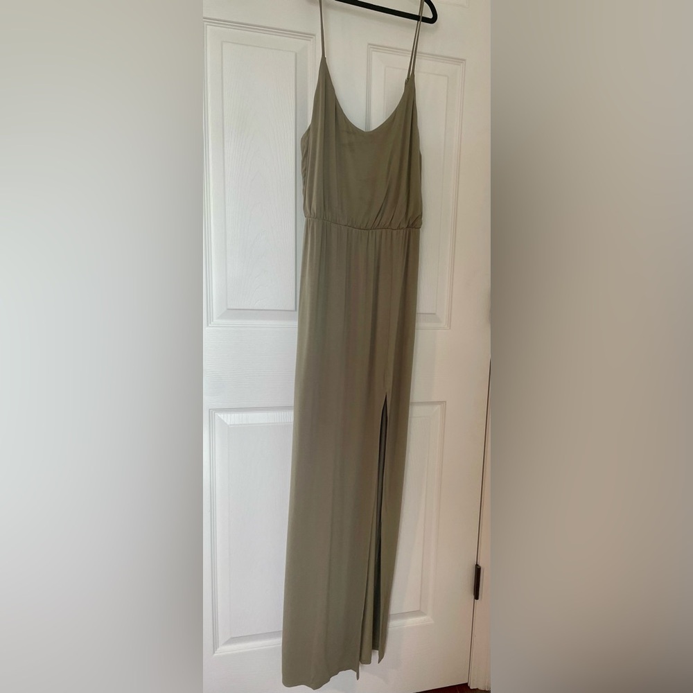 Lulu's Olive Green Knit Maxi Dress Medium